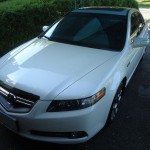 White Acura front view