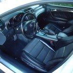 Black Leather Car Interior of and Acura