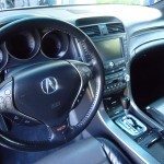 Black Leather interior of an Acura