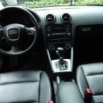 Interior of a black Audi SUV